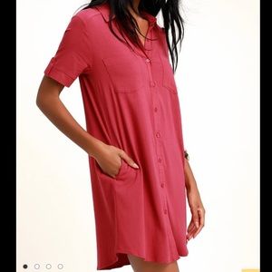 Pink Lulus Shirt Dress